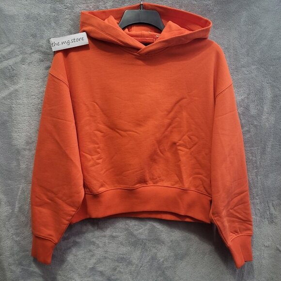 Adidas Y-3 organic cotton terry boxy hoodie orangeWomen's Sz M NWT MSRP $250